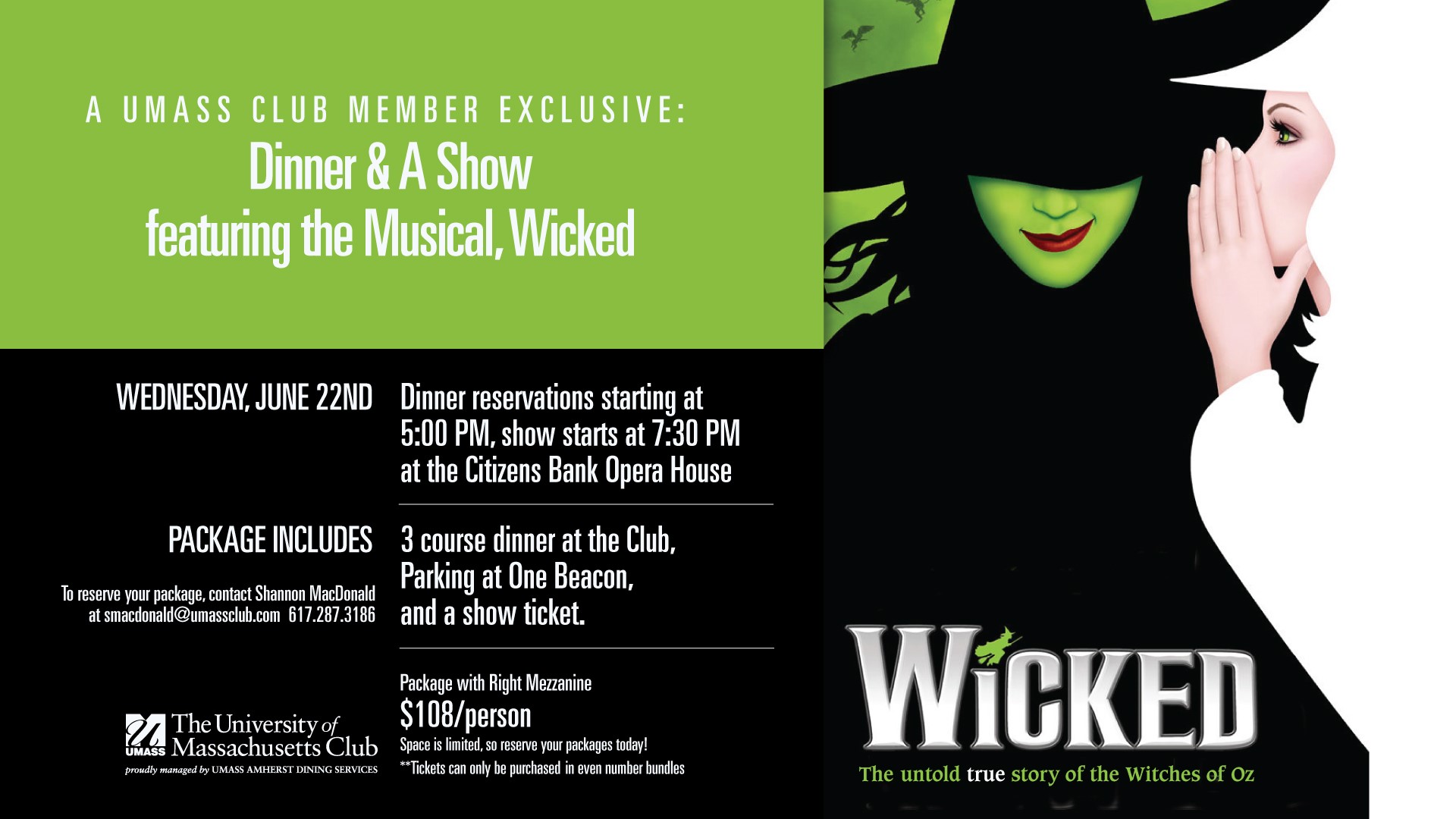 Wicked: Dinner & A Show